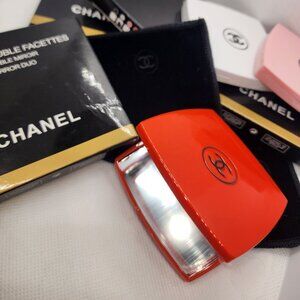 Chanel Dual Sided Compact Mirror - Red